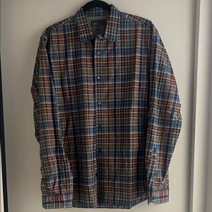 Vince Multicolor Plaid Dress Shirt